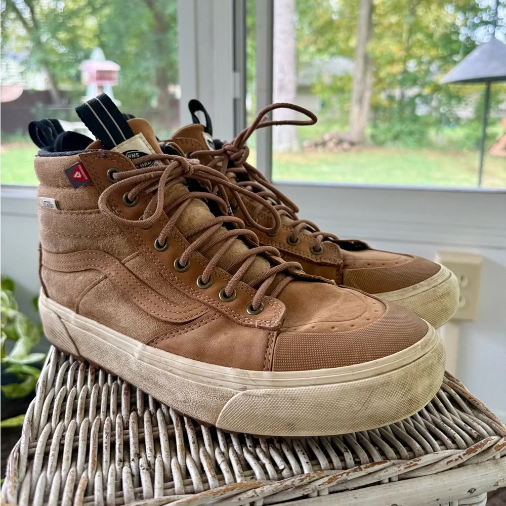 MTE Vans Tan High-Top Sneakers - great for winter, fall, and spring! - Picture 2 of 6